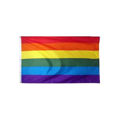 China Polyester Pride Flag Gay Lesbian LGBT Hotel & Resort Gay Flag 3x5ft 90x150cm for sale