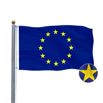 China Custom Hotel and Resort Factory Sales Embroidery EU Flag 3*5ft European Union Flags for sale