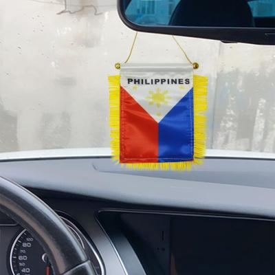 China Hotel and Resort Cheap Price Printing 100D Polyester Small Size Philippines Pennant Digital Flag for sale