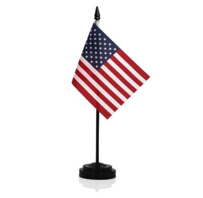 China hot sales popular price america table flag cheap usa desk flags for sale