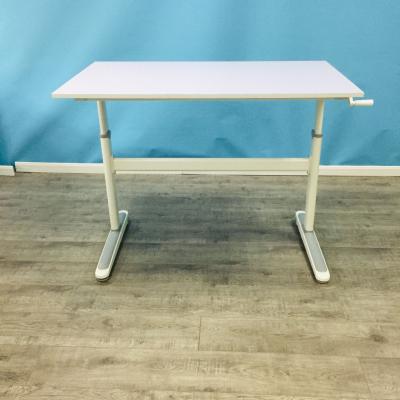 China Easy installation 1200*700mm MDF table manual sit to stand to handle mobile height adjustable desk for sale