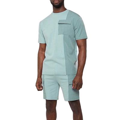 China Custom Made QUICK DRY Summer Casual Two Piece T-shirt OEM Cotton Sportswear Short Set Suit 2 Piece Shorts Sets For Men for sale