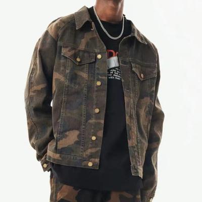 China Hot Sales High Quality Waterproof Slim Camouflage Color Men Jacket Denim Camouflage Jacket for sale