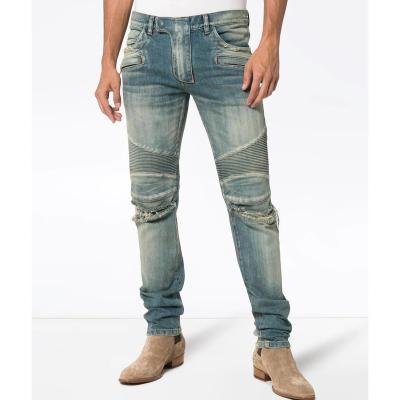 China Wholesale High Quality Custom Made QUICK DRY Cotton Blend OEM Cylinder Trim Straight Jeans For Men for sale