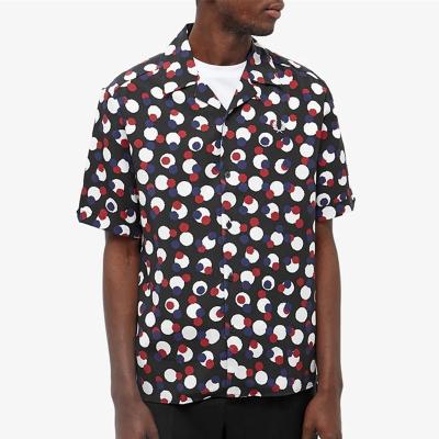 China anti-wrinkle oem custom summer high quality casual short sleeves print graphic shirt for men for sale