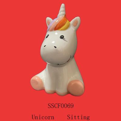 China Craft DIY Toys Sitting Plaster Figurine Unicorn DIY Toys Coloring Mold Colored Model Drawing Customization for sale