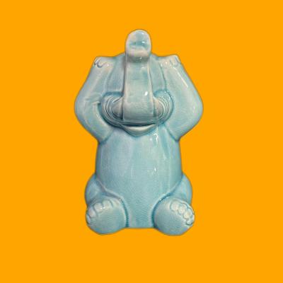 China Craft DIY Toys Plaster Figurine Happy Elephant DIY Toys Coloring Mold Colored Model Drawing Customization for sale