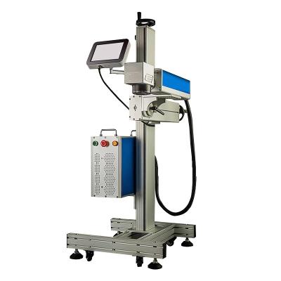 China Factory sales good quality 20W/30W/50W air-cooled fiber flight mode laser marking machine directly for PVC/PE pipe polyethylene cable for sale