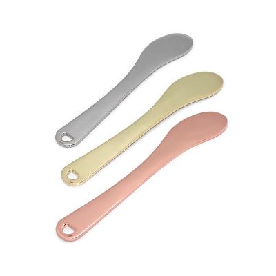 China Stainless Steel Colorful Cosmetic Face Metal Spoon Mixing Spatula WS19014 for sale