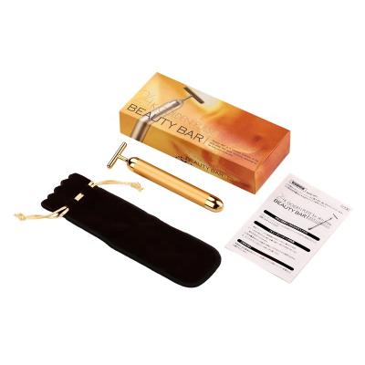 China Anti-Puffiness Top Quality Beauty Tools Skin Care Pulse Facial Massager Beauty Gold Bar for sale