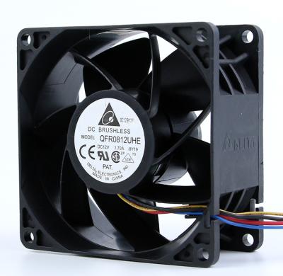 China Delta QFR0812UHE DC12V 80x 80 x 38mm DC Fan Air Cooling Brushless Fan PC Case Fan for sale