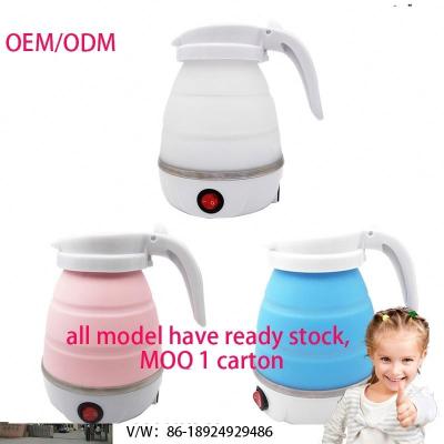 China New style temperature control travel style food grade silicone portable household jug folding retractable electric kettle small for sale