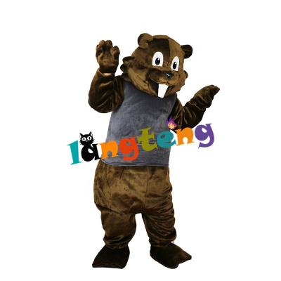 China INSTOCK 770 Customized Funny Cute Brown Raccoon Beaver Gopher Mascot Costume For Sale for sale