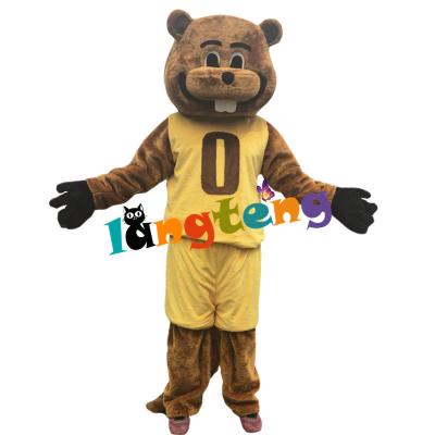 China INSTOCK 648 Suit Sport Yellow Brown Beaver Animal Performance Fursuit for sale