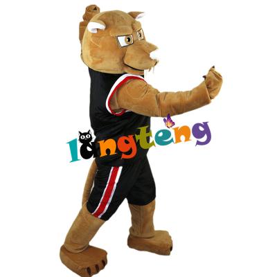 China INSTOCK 699 Black Coat Sports Mascot Brown Muscle Leopard Costumes for sale