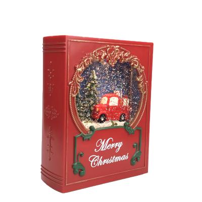 China Factory direct sales Christmas books plastic red water lantern plastic Christmas decorations for sale