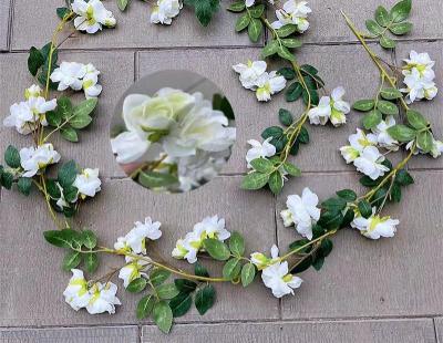 China Realistic wholesale decorative white flower vines artifisial wisteria flower vine for sale