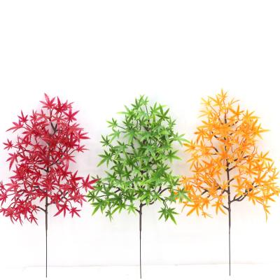 China Artistic home decoration artificial flowers wholesale price simulation maple leaf bulk red maple for sale