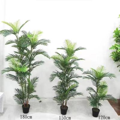 China Plastic Artificial Potted Back Leaf Tortoise Plants Chrysalidocarpus High Grade Artificial Plants for sale