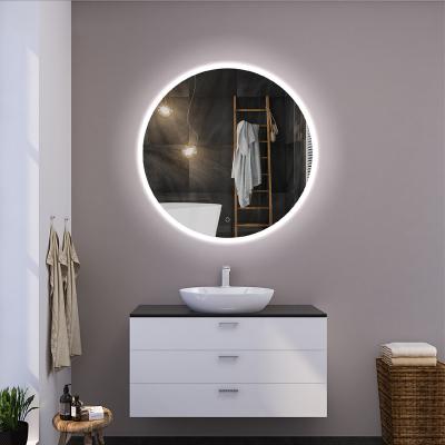 China China Manufacturer Direct Round Mirror Touch Screen Illuminated Feature Antifog Led Bathroom Mirrors for sale