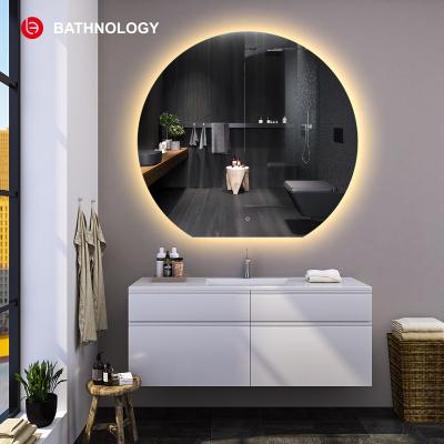 China High Quality Frameless Makeup Round LED Backlight Magnifying Fog Light Mirror With LED Light Mirror Led for sale