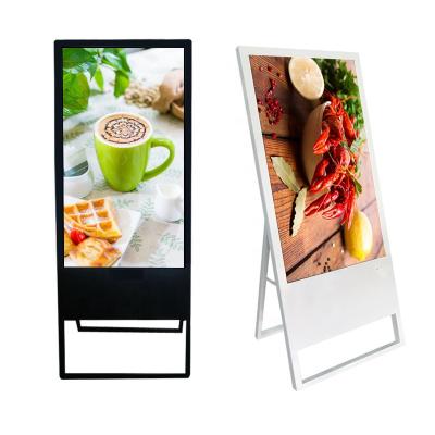 China 49inch 4g Player LCD Digital Poster Signage Display Screen Indoor Mobile Portable Advertising Monitor for sale