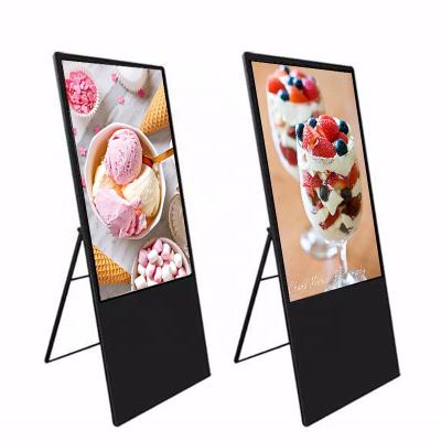 China Indoor Portable 32-55 Inch Kiosk Advertising Display Touch Screen Monitor Foldable One View LCD Monitor Digital Signage for sale