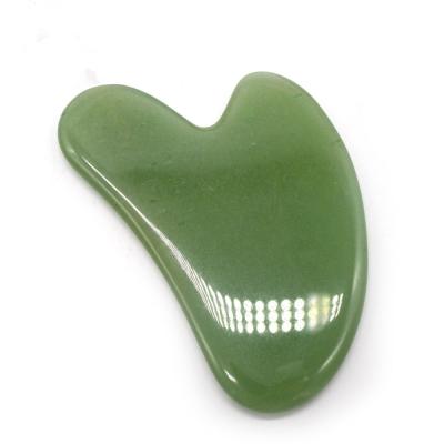 China Body Natural Aventurine Jade Gua Sha Tool Heart Shape Gua Sha Board for sale