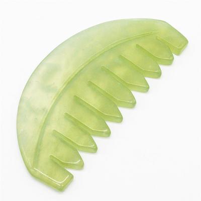 China Amazon Hot Sale Jade Gua Sha Natural Xiuyan Body Hair Comb Jade Combs for sale