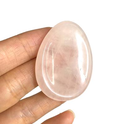 China Wholesale Gemstone Rock Crystal Jade Palm Thumb Stones Massage Function Worry Stone for sale