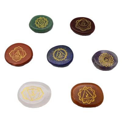 China Crystal Yoga Chakra Stone Healing Stone Energy Stone China Seven Chakra Squares for sale