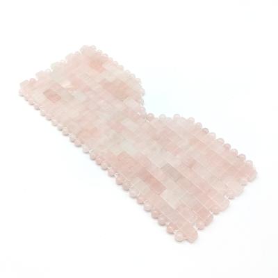 China 2021 Hot Selling Natural Rose Quartz Beads Eye Beauty Mask Jade Mask With Face Beauty Facial Healing for sale