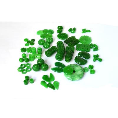 China None Natural Green Jade Jewelry Accessories Loose Beads for making necklaces, bracelets, earrings, etc. for sale