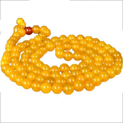 China Other Natural Genuine Yellow Mala Loose Bead Eco-Friendly, Wealth, Prosperity, Healing Bracelet For Women Or Men for sale