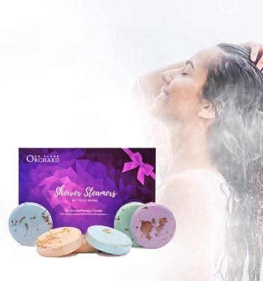 China Private Label OEM Daily Aromatherapy Gift Set Natural Organic Vegan Fizzies Eucalyptus Bath Shower Steamers for sale