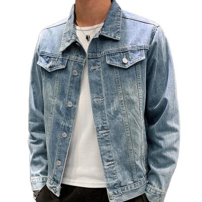 China OEM High Quality Reversible Manufacturing Design Latest Design Men's Denim Jean Jacket Custom Logo Jacket Cropped Jean Jacket Denim for sale