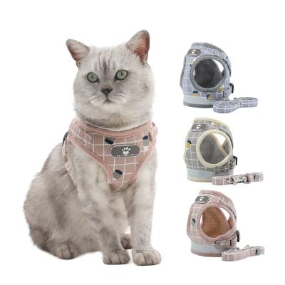 China 2022 New Product Reflective New Product Cat And Dog Harness Collar Leash Kits Polyester Canvas Oxford Cloth Pet Chest Strap Custom Adjustable Hot Sale for sale