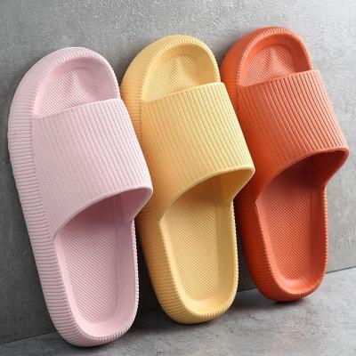 China Insulative Platform Thick Bathroom Slippers Women Home Fashion EVA Indoor Slides Woman Sandals Unique Soft 2021 Summer Flip Flops Non-slip for sale