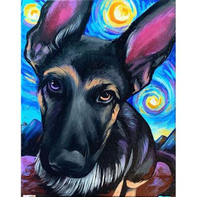 China New Classic/Postmodern Diamond Painting Kits 5D DIY Animal Square Full/Around Diamond Painting Dog Cat Picture Home Decor Background Wall Art for sale