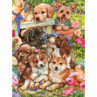 China Full American Style 5D DIY Square/Home Decor Wall Decor Diamond Painting Animals Diamond Painting Kit Round Cartoon Garden Cute Dog for sale