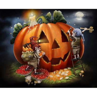 China American Style Halloween Paint By Numbers DIY Paint By Numbers Pumpkin Oil Painting Halloween Home Decor Wall Decor Gifts Artwork for sale