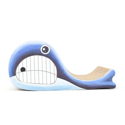 China New Travel Hot Selling Combination Whale Shape Cat Scratch Board Corrugated Cardboard Cat Scratcher for sale