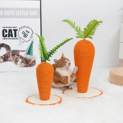 China Wholesale Viable Scratch Tree Cat Accessories Carrot Shape Pet Climbing Scratcher for sale