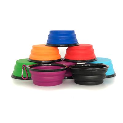 China Sustainable Ebay Strip Portable Water Food Dog Bowl Plastic Pet Bowl With Hook for sale