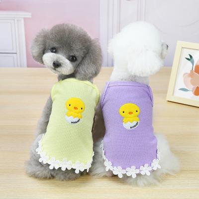 China Sustainable Traveling Clothes Summer Dog Avocado Pet Clothes Cotton Summer Dog Cat Clothes Cool Leisure Vest for sale