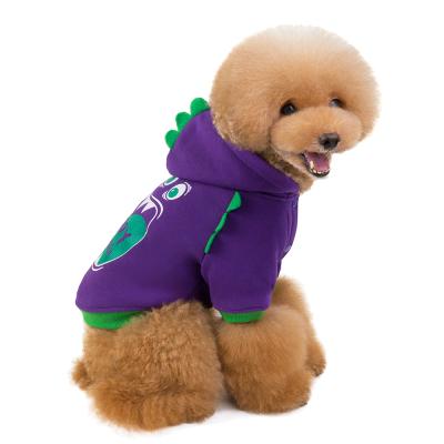 China Viable Wholesale High Quality Winter Pet Clothes Fleece Cartoon Dog Hoodie Coat Pet Sweater for sale