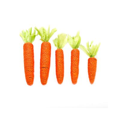 China 2021 Viable Toy Cat Shape Carrot Shape Factory ALANTIA Rope Toy Cat Squeaky Paper Toy Can Make Noise for sale