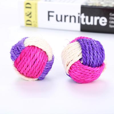 China New Arrival Viable Pet Chew Toy Colorful Crochet Toy Cat Chew Toy for sale