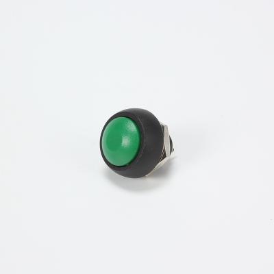 China Momentary / Latching New Arrival 12mm Green 2 Pin Resetable Push Button Switch for sale