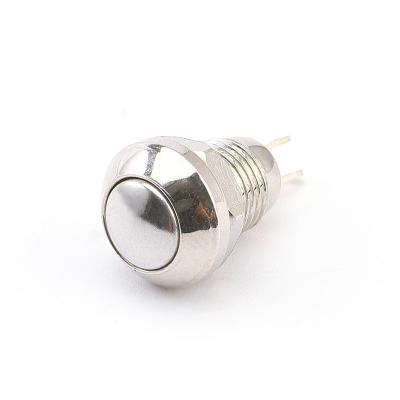 China Alloy Anti-vandal 2 Pin 8mm Momentary Aluminum Momentary Push Button Switch for sale